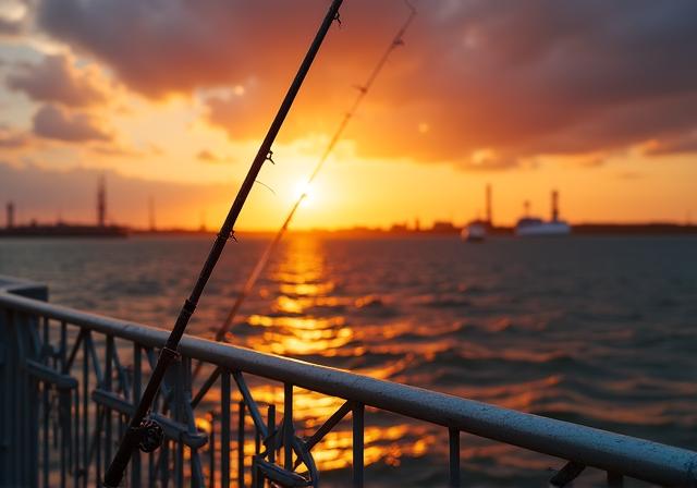 Thames Estuary fishing sunset